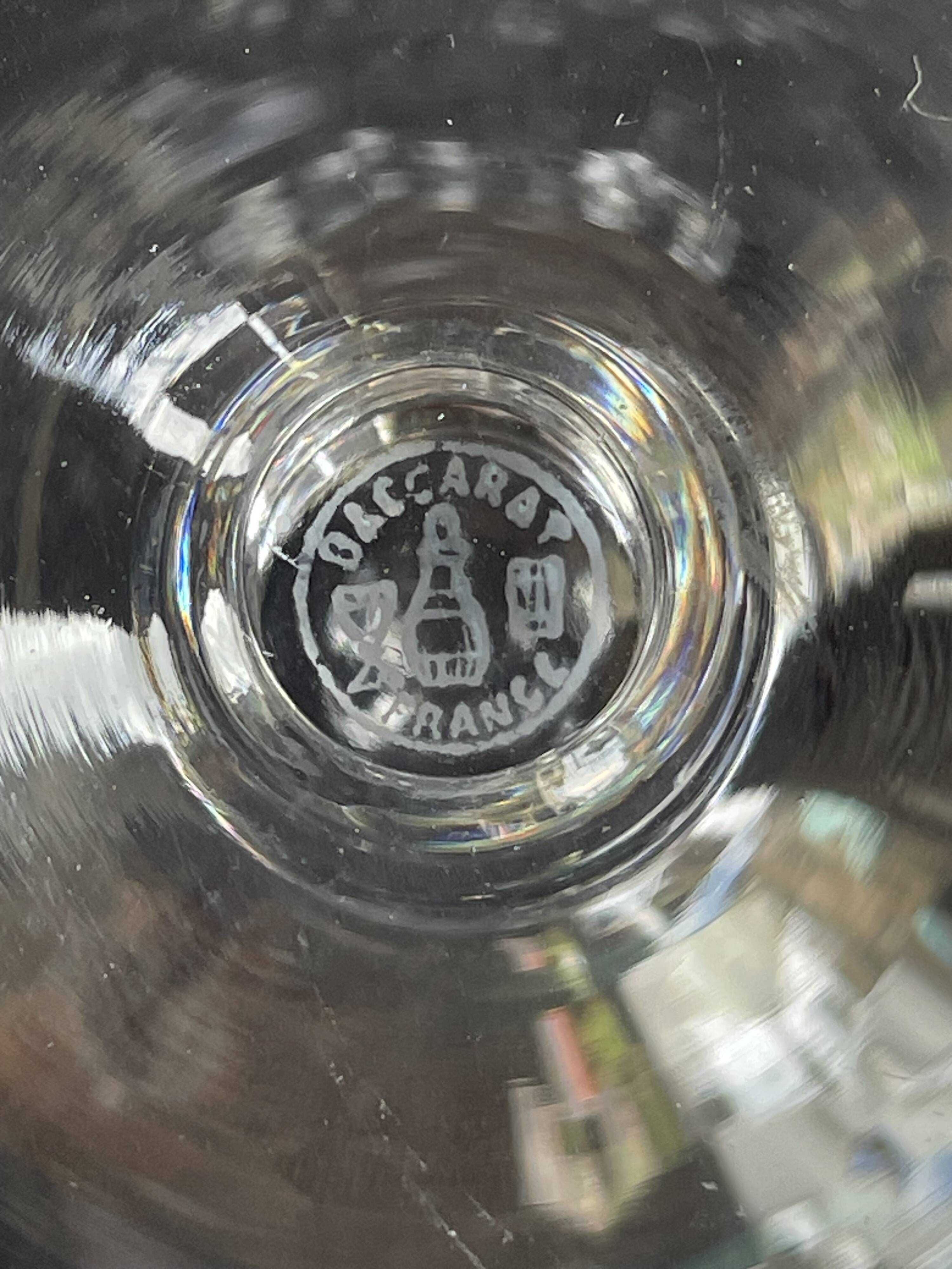 7 Baccarat Saint Hélier champagne glasses