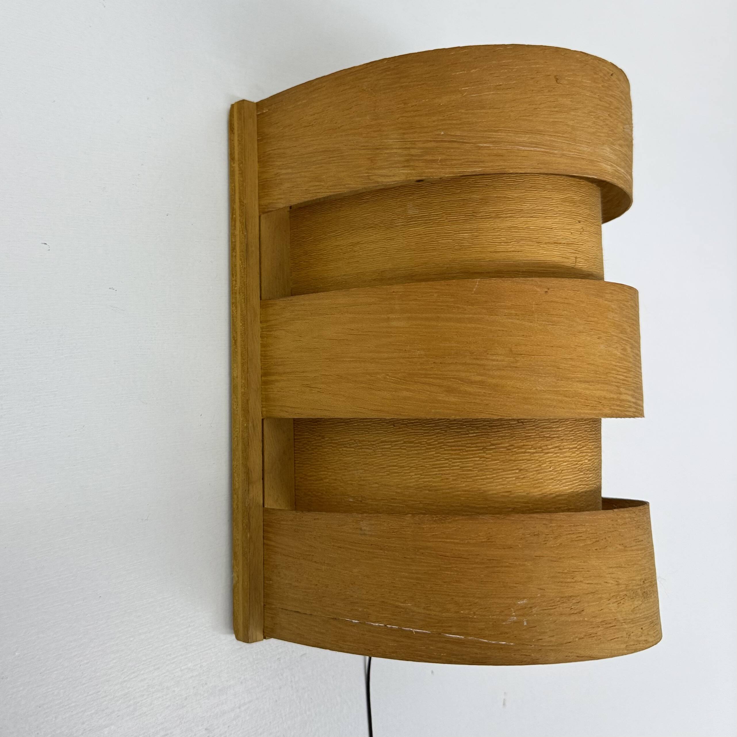Scandinavian Modern Pine Wall Light by Hans Agne Jakobsson for Markaryd, Sw