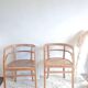Pair of chairs in the style of antique armchairs circa 1940 - engraved seat.