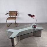 Table Ypsilon en acier inoxydable, années 1970