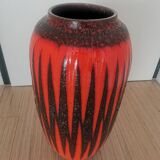 Vintage Scheurich Fat Lava vase | West Germany | Orange Black Zi