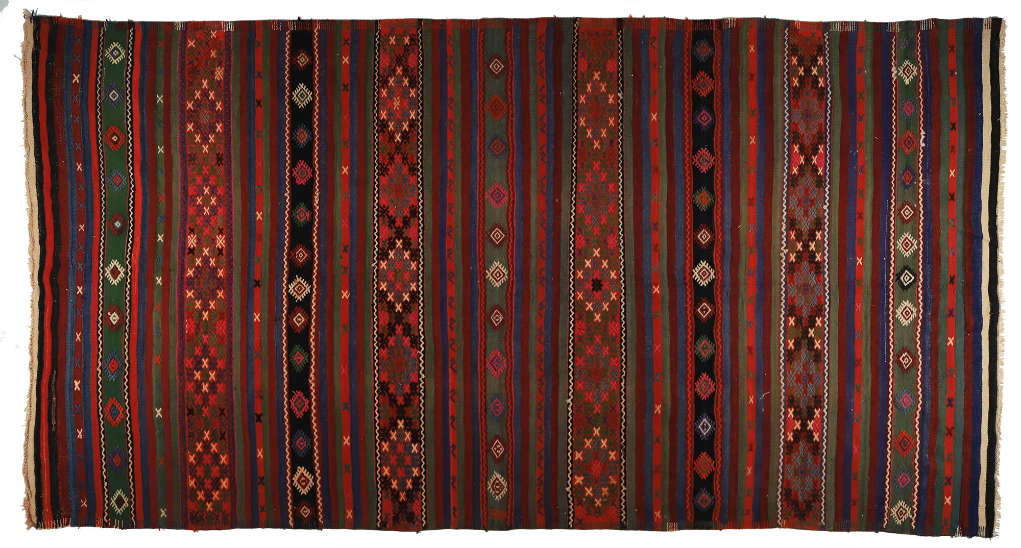 Anatolian handmade kilim rug 370 cm x 194 cm
