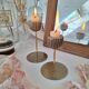 Vintage gold tulip candle holder