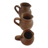 Set of 3 Village stoneware pots