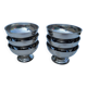 6 stainless steel ice cream bowls