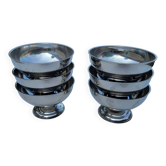 6 coupes à glace en inox