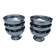 6 stainless steel ice cream bowls