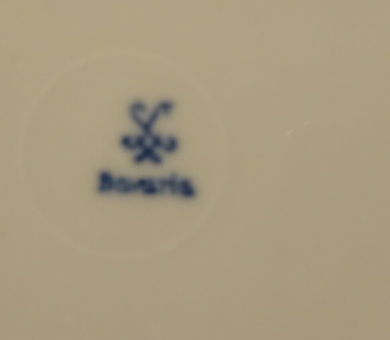 Set of 6 plates porcelain Bavaria décor pink cobalt blue flowers