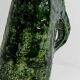 Vintage 1970s studio ceramic vase or pitcher, glazed green.