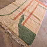 Handmade Beni Ourain Berber rug with colourful patterns, 1.5/2.5 m.