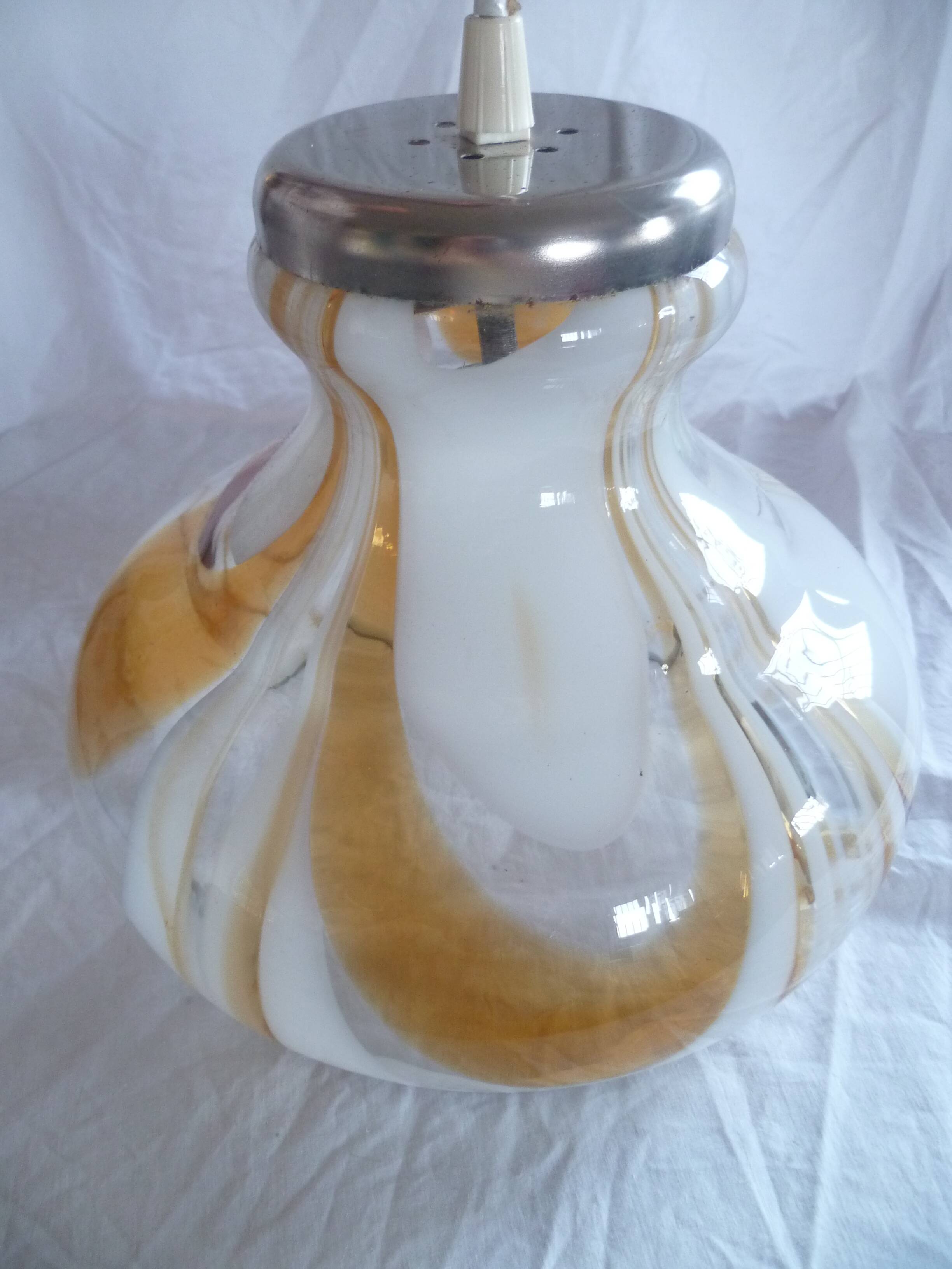 Murano glass ceiling light chandelier Space Age 70's design rolly vintage