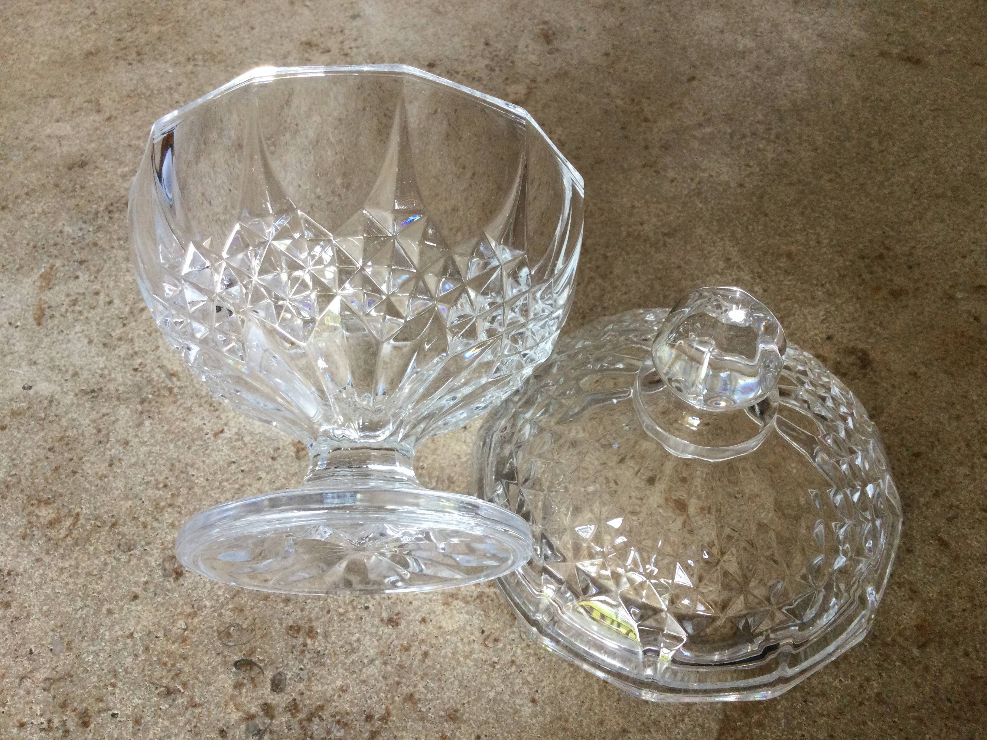 Cristal d'arques sugar bowl/candy box