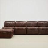 De Sede DS-15 Modular Leather Sofa Switzerland 1970s