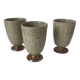Trio de vases en grès émaillé de La Borne par Christine Pedley