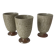 Trio de vases en grès émaillé de La Borne par Christine Pedley