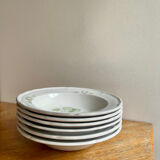 6 deep plates in Niderviller earthenware