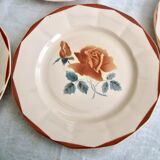 Set 6 flat plates Digoin Sarreguemines