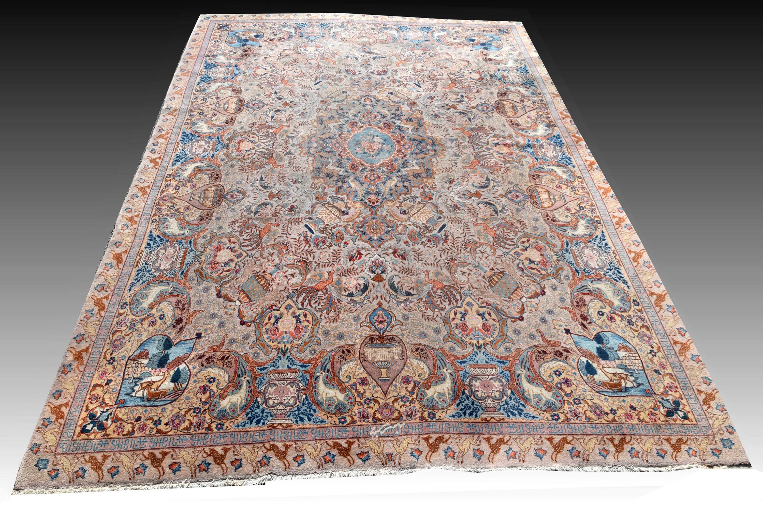Large Iranian Oriental Rug KASHMAR - 2.95 x 3.95 Meters