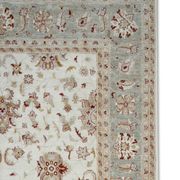 Large Ivory-cream Zielger Rug Handwoven Oriental Floral Carpet 199x292cm