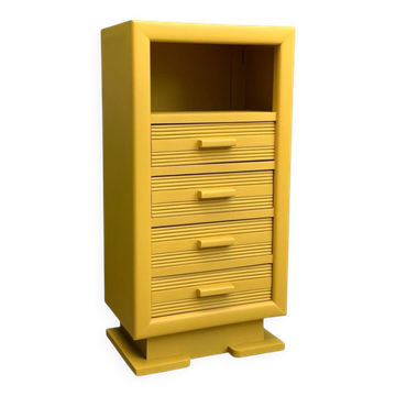 Chiffonnier art déco ocre jaune