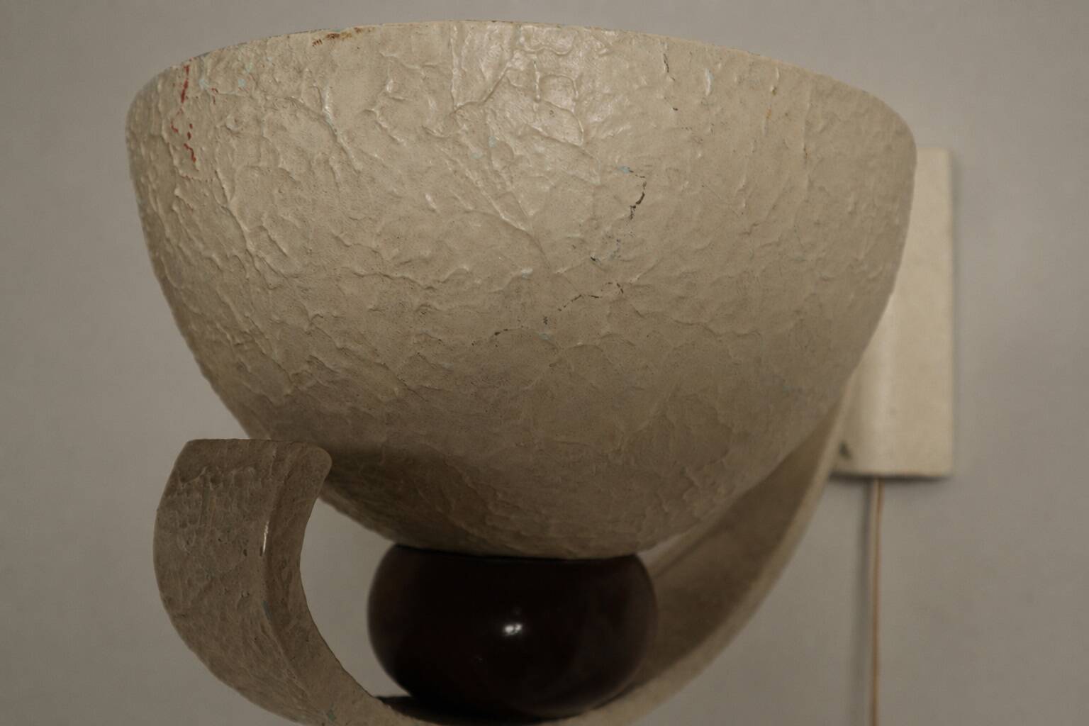 Pair of sculptural mid-century wall uplighters, circa 1950