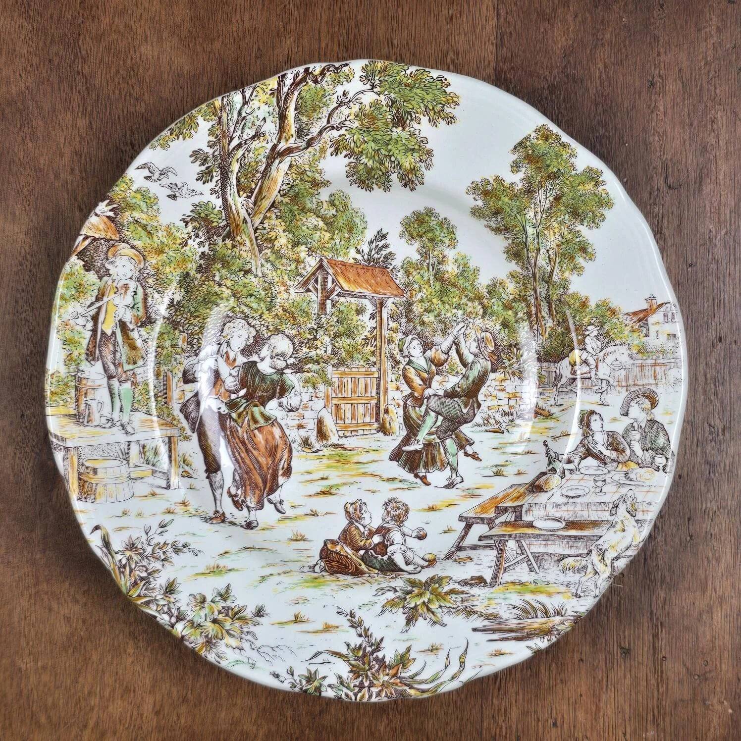 Set of 4 Lunéville Tradition plates – Old pastoral decoration