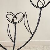 Vintage curved steel plant shelf