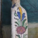 Bouteille Flacon ancien iznik emaillé