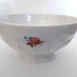 Set of 6 ribbed bowls and floral motifs