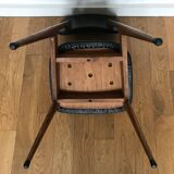 Chair in wood and leatherette