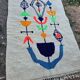 Handmade natural Berber rug 3x2 m