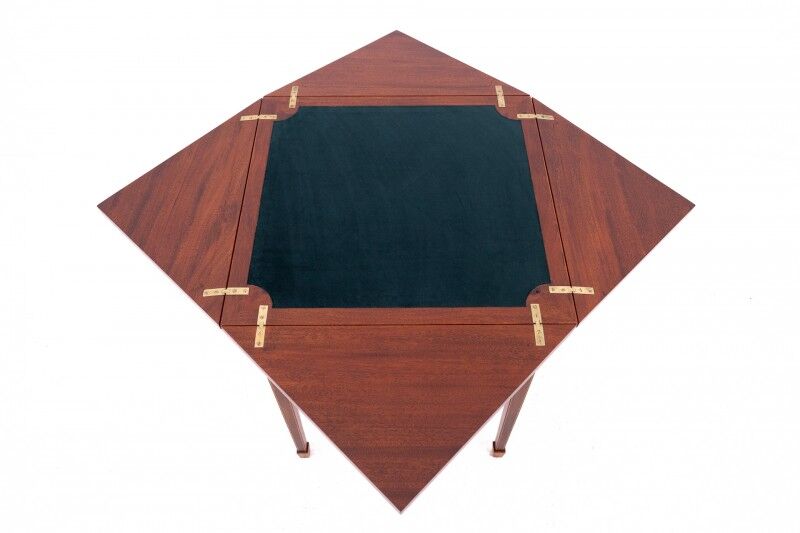 Folding game table, Western Europe, around 1890. Antique. After renovation.