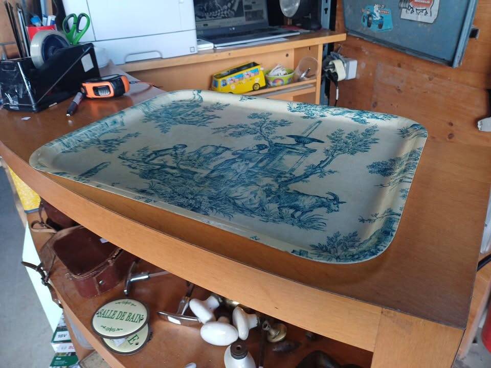 Plateau vintage décor "Toile de Jouy" – Magnificent Country & Retro Style