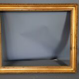 19th century frame gilded stucco wood, beaded interior edges, 47x39 cm, leaf 41.8x32.7 cm SB