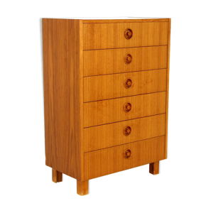 Commode tallboy en teck,