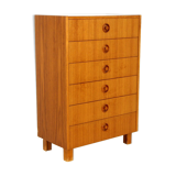 Tallboy teak chest of drawers, sweden, 1960