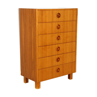 Tallboy teak chest of drawers, sweden, 1960