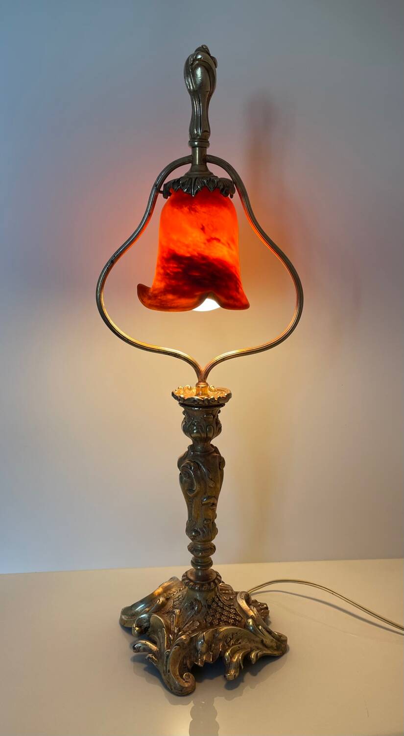 Beautiful lamp "the French glass" Art Nouveau