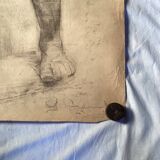 Large drawing of a man signed around 1943 pencil on paper dimensions: height -120cm-