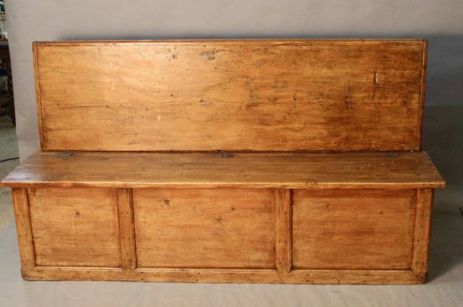 19th Century Spruce Bench Chest