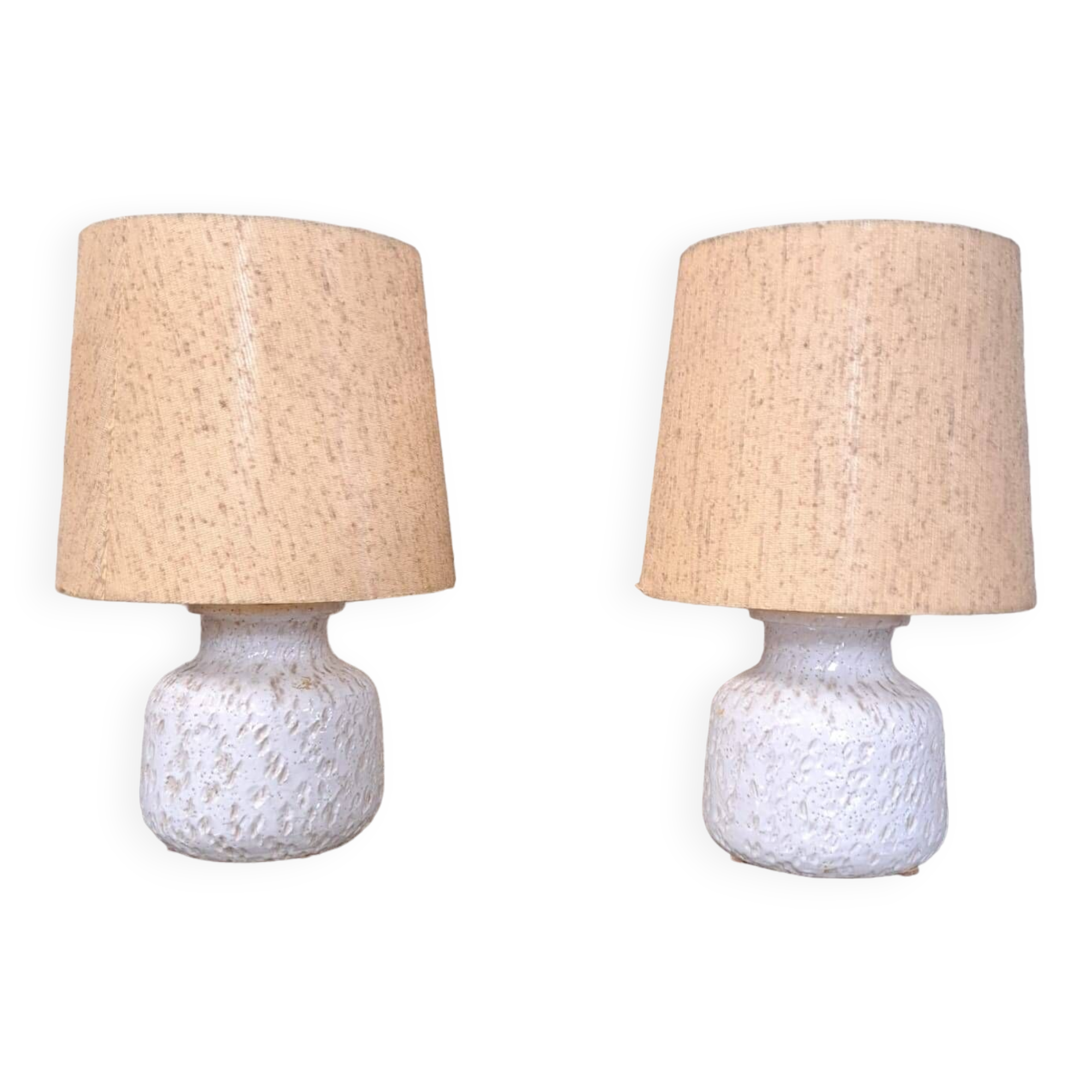 Pair of vintage ceramic lamps made in Italy