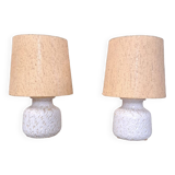 Pair of vintage ceramic lamps made in Italy