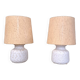 Pair of vintage ceramic lamps made in Italy