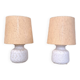 Pair of vintage ceramic lamps made in Italy