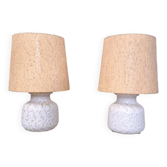 Pair of vintage ceramic lamps made in Italy