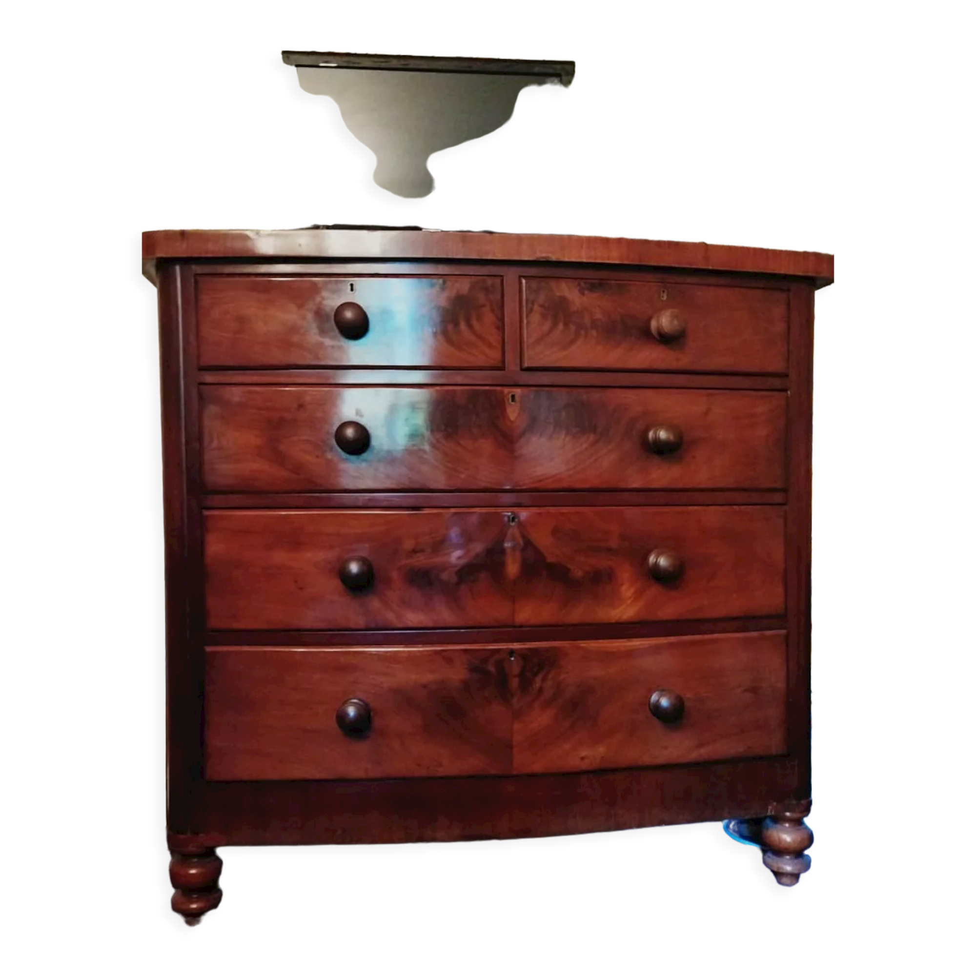 English mahogany chest of drawers XIXth