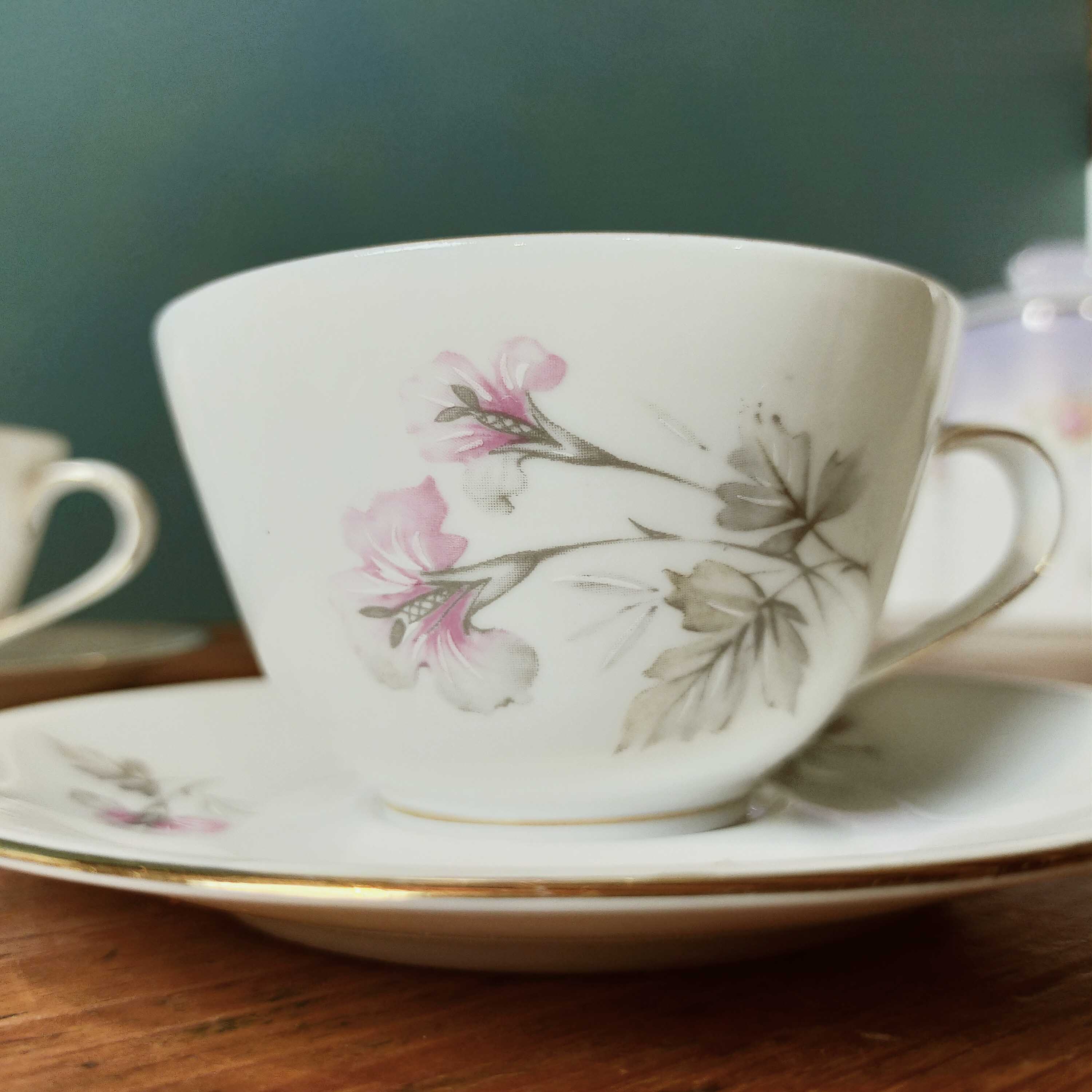 Four cups of Bavarian porcelain