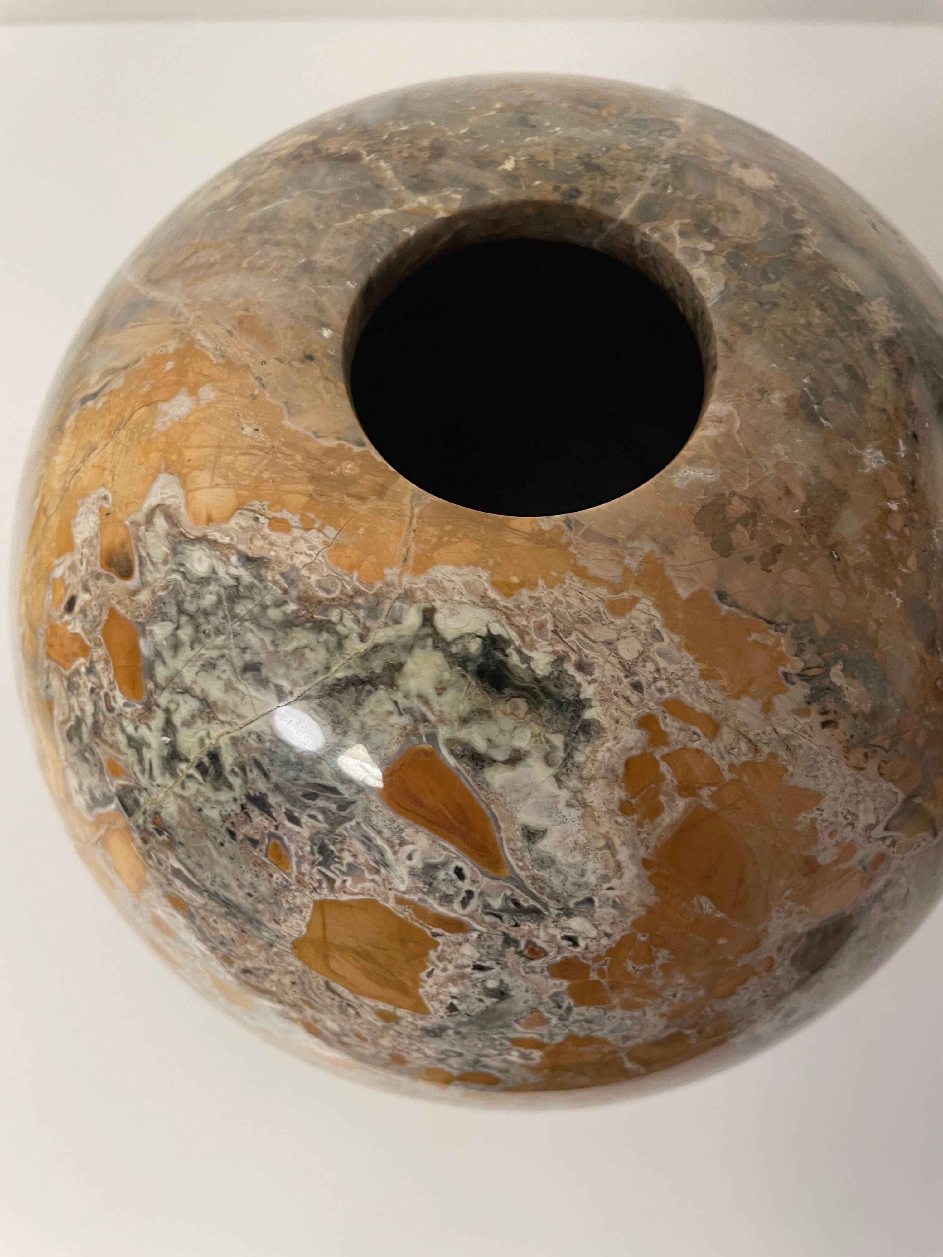Marble ball vase