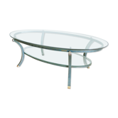 Table basse ovale par Pierre Vandel, années 1970