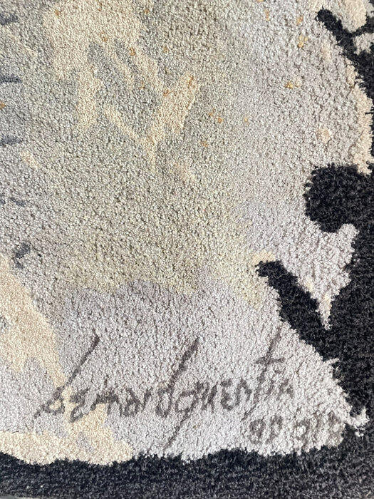 Bernard Quentin The Passage of Time hand-tufted wool art tapestry France 1998